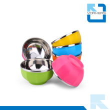 Colorful Stainless Steel and Plastic Bowls & Stainless Steel Rice Bowl for Kids